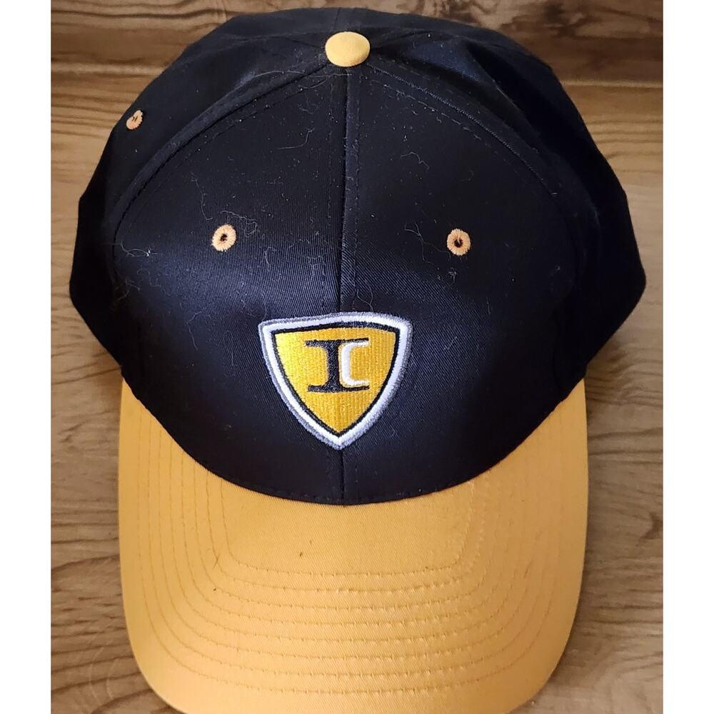 Nissun Cap Men's Baseball Hat Adjustable Black Gold Yellow Shield Logo - Picture 3 of 9